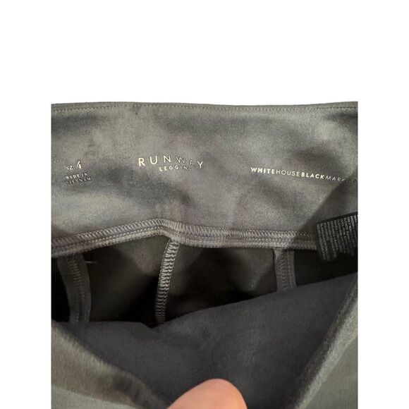 WHBM The Runway Legging Vegan Suede Gray Size 4 - Picture 2 of 7